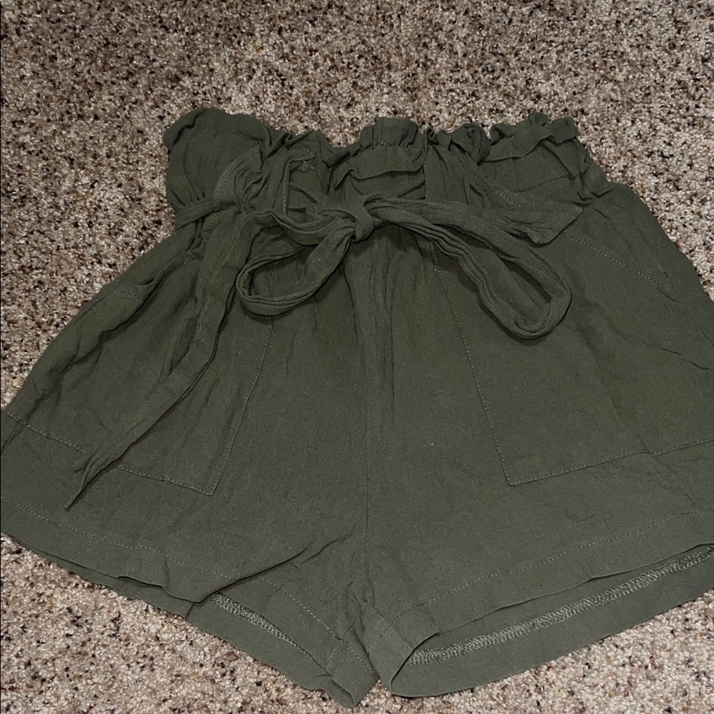 SHEIN High Waist Olive Shorts